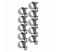 Garosa 10 Abrazaderas de Manguera de Acero Inoxidable, Clips de Tubo Ajustables para Mangueras de Aire y Agua, Material 304, Diámetro de 6-20 Mm para Automoción y Plomería (11-13 mm)