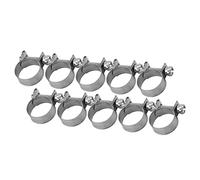Garosa 10 Abrazaderas de Manguera de Acero Inoxidable, Clips de Tubo Ajustables para Mangueras de Aire y Agua, Material 304, Diámetro de 6-20 Mm para Automoción y Plomería (16-18 mm)