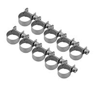 Garosa 10 Abrazaderas de Manguera de Acero Inoxidable, Clips de Tubo Ajustables para Mangueras de Aire y Agua, Material 304, Diámetro de 6-20 Mm para Automoción y Plomería (14-16 mm)