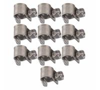 Garosa 10 Abrazaderas de Manguera de Acero Inoxidable, Clips de Tubo Ajustables para Mangueras de Aire y Agua, Material 304, Diámetro de 6-20 Mm para Automoción y Plomería (6-8 mm)