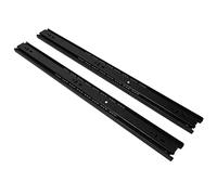 Garosa 10 Pares de Guías para Cajones con Rodamiento de Bolas de Extensión Completa de 45 Mm y 100 Lb con Revestimiento Electroforético Negro, Bolas de Acero Sólido de Doble Hilera (20 pulgadas)