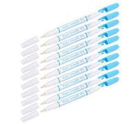 Garosa 10 piezas de doble cabeza que desaparece tinta borrable rotulador de tela rotulador tinta de fuga borrable Makring Pen para coser tela herramienta(Azul)