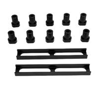 Garosa 10 Uds. Banco de Trabajo para Perros, Mesa Antideslizante de Aleación de Aluminio, Topes para Perros con 2 Bases para Banco de Carpintería de 20mm de Diámetro