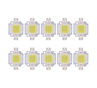 Garosa 10 Uds. Luz de Chip LED COB SMD de 10W, Soporte de Aluminio, Alta Potencia, Bombillas Brillantes sin Sombra para Foco Doméstico (Blanco frío)