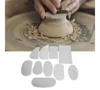 Garosa 10 Unids Raspador de Arcilla de Acero Inoxidable Suave Cerámica Cerámica Tallado Escultura Espátula Moldeado Herramientas Escultura de Arcilla