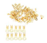 Garosa 100 uds. Terminales de Anillo M4 y Terminales de Engarce para Cable de Cobre Kit Profesional de Conexión Eléctrica con Ojales Desnudos de Alta Resistencia