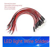 Garosa 10Pcs 12v 3mm LED Luz Multicolor Cable Ahorro Energía Diodo Emisor 20cm 0.06w(#3)