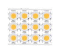 Garosa 12 piezas chips LED 5 W, cuentas lámpara COB alta potencia 15-17 V, componente emisor luz cálido para focos bricolaje y lámparas empotradas techo, ideal iluminación interior