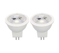 Garosa 2 Focos GU4 Pin MR11 3 W 410 Lm GU4 Base Bipin ángulo de Haz de 38 Grados Fuente de Luz Blanca para Debajo del Gabinete Iluminación de Pista de Paisaje Exterior con (Blanco cálido 2700K-3000K)