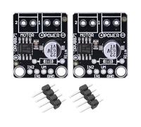 Garosa 2 Juegos de Módulo de Controlador de Motor PWM de Puente H de 3,6 A, Controlador de Motor de CC, PCB con Cabezales de Pines para Robótica