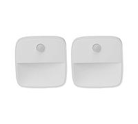 Garosa 2 Piezas de Luz Nocturna Enchufable con Sensor de Movimiento LED de Anochecer a Amanecer Mini Luz Blanca Cálida para Dormitorio Pasillo Escalera Dormitorio Pasillo Cocina Enchufe