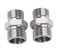 Garosa 2 Piezas M14 a Conector de Manguera M14x1,5 Mm a M16x1,5 Mm Conector de Rosca Adaptador de Manguera Hidráulica para Excavadora Pequeña con Acero de Aleación 8000 Psi