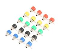 Garosa 20 Piezas Conectores de Enchufe Banana Terminales de Altavoz de 4 Mm Conectores de Conector Banana Aleación ABS Rojo Negro Verde Azul Amarillo para Instrumentos Modelo Juguetes