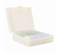 Garosa 20 Portaobjetos para Microscopio, Muestras de Biología de Vidrio óptico con Estructura Clara y Almacenamiento a Prueba de Golpes para Estudiantes y Laboratorios