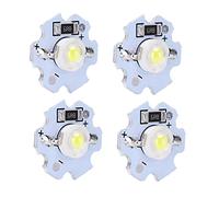 Garosa 25 Chips LED AXD-1W-5V, Bombilla con Chip de Aluminio, Brillo de 200 Lm para Accesorios de Iluminación de Bricolaje, Ideal para Linternas y Focos (luz blanca fría)