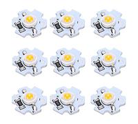 Garosa 25 Chips LED AXD-1W-5V, Bombilla con Chip de Aluminio, Brillo de 200 Lm para Accesorios de Iluminación de Bricolaje, Ideal para Linternas y Focos (luz amarilla)