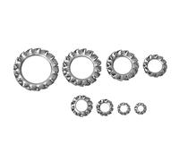 Garosa 300pcs 304 Juego de Juntas de Sérmera Externa Anti-Inoxidable de Acero Inoxidable, Anillo de Retención, Caja de Retención Ajustada y Resistente a la óxido con una Arandela de 8 Tamaño para la