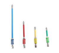 Garosa 4 Puntas de Destornillador PH2 con Resorte, 65 70 90 5.906 in, Vástago Hexagonal de 1/4 Pulgadas, Antideslizante Magnético, con Funda de Goma Aislada, para Destornilladores