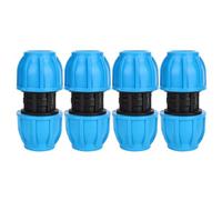 Garosa 4 Uds Conector Plástico 25mm 25mm Tubería Agua Recto Conexión Junta Montaje Accesorio Manguera Tubo Azul Válvula Entrada