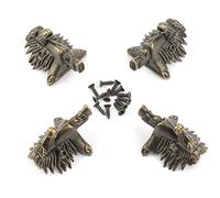 Garosa 4 Unids Pies Piernas Muebles Corner Protector Antiguo Forma de Caballo Caja Pies Joyería Pecho Caja de Vino Pies Decorativos Pierna para Cajas de Almacenamiento de Madera