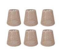 Garosa 6 Pantallas de Lámpara de Cuerda de Yute con Clip, Pantallas de Bombilla E14, de Lámpara de Fibra Natural con Excelente Transmitancia de Luz para Dormitorio, Pasi