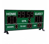 Garosa A30D Marcador de Fútbol de 14 Dígitos, Marcador Digital Portátil con Control Remoto para Deportes, Ideal para Fútbol, béisbol, Tenis, Voleibol, Pantalla LED