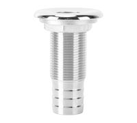 Garosa Accesorio Pasante para Casco, Conector de Manguera de Púas de Acero Inoxidable 316 de 1 Pulgada para Yate, con Interfaz Medio Roscada para una (Salida de Media Rosca de 1 Pulgada sin ID de