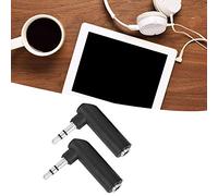 Garosa Adaptador de 3,5 Mm, Adaptador Macho a Hembra de Cobre de 90 Grados de 3,5 Mm, Conector de Conversión de Audio Estéreo, Paquete de 10, Clasificación 5VA, para Auriculares, Usuarios de Espacios