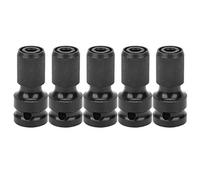 Garosa Adaptador de Enchufe de Llave Eléctrica 1/2 a 1/4 Hex Bit Converter Accesorios de Herramientas Eléctricas de Acero de Carbono Adaptador de Eyector Telescópico para Sujeción