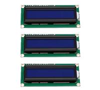 Garosa Adaptador de Interfaz de Módulo LCD 16x2 con Potenciómetro Ajustable para Aficionados Luz de Fondo Azul Brillante 3 Unidades (con Placa de Controlador IIC)