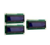 Garosa Adaptador de Interfaz de Módulo LCD 16x2 con Potenciómetro Ajustable para Aficionados Luz de Fondo Azul Brillante 3 Unidades (Sin Placa de Controlador IIC)