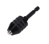 Garosa Adaptador de Portabrocas de Vástago Hexagonal de 1/4 de Pulgada Convertidor de Portabrocas de Vástago Hexagonal de 1/4 sin Llave de 3 Mordazas Rango de Sujeción de