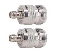 Garosa Adaptador N Hembra a SMA Hembra, Paquete de 2 Conectores Coaxiales RF, Cobre Galvanizado con Aislamiento de PTFE, 50 Ohm 0 a 6 GHz, para Conexión de Cable RF de Audio Doméstico