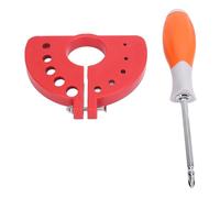 Garosa Afilador de Brocas de Varios Tamaños, Herramienta Portátil ABS para Amoladora Angular, Revive Brocas Opacas con Ranuras Ajustables, lo Mejor para Bricolaje y Uso Profesional (rojo)