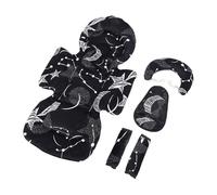 Garosa Almohadilla de Enfriamiento del Cochecito para Bebés, Tela de Poliéster de Piel Suave con Cubierta Extraíble, Alivio Transpirable y Humedad para la Mesa de de Cuna (BLACK)