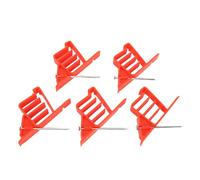 Garosa Apiladores de Cables Clips de Sujeción de para Cables Eléctricos y Coaxiales 25 Piezas de Plástico con Clavos de Acero Inoxidable (rojo)