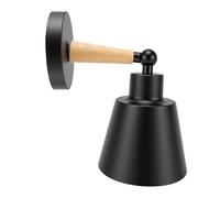 Garosa Aplique de Pared de Granja, Luz de Tocador de Madera y Metal Giratoria de 360 grados con Casquillo E26 E27 para Dormitorio, Sala de Estar y Pasillo (Excluye fuente de luz)