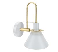 Garosa Aplique de Pared Moderno de 1 Luz con Acabado de Hierro Negro Mate para Baño, Dormitorio, Cocina, Fregadero, Sala de Estar (WHITE)