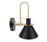 Garosa Aplique de Pared Moderno de 1 Luz con Acabado de Hierro Negro Mate para Baño, Dormitorio, Cocina, Fregadero, Sala de Estar (BLACK)