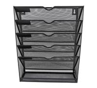 Garosa Archivador de Pared para Colgar, Malla de Hierro con 6 Capas y 5 Bolsillos, Perfecto para la Organización de la Oficina, el Hogar y la Escuela