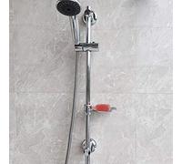 Garosa Barilla de Elevador de Ducha de Acero Inoxidable, Diseño Ajustable con Estante de Drenaje, Instalación de Taza de Succión, para un ángulo de Ducha Ajustable