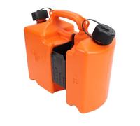 Garosa Bidón de Aceite de Doble Cámara 5L, Contenedor de y Aceite de Cadena | Construcción de Plástico Resistente, Compatible con Motosierra 440 445 450, Boquilla de Parada Automática para Repostaje