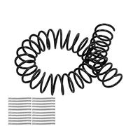 Garosa Bobinas de Encuadernación en Espiral de Plástico de 20 Piezas, Accesorios de Papelería Duraderos, Diámetro Interior de 3/4 Pulgadas para Estudiantes y Profesores de Escuela (BLACK)