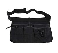 Garosa Bolsa de Cintura Ajustable con 6 Bolsillos para Herramientas de Jardinería, Cinturón Oxford Negro para Accesorios y Utensilios de Trabajo