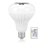 Garosa Bombilla Inteligente Bluetooth, Cambio de Olor con Sincronización de Música RGBW Color E26 Base Control Remoto Altavoz Bombilla LED para Dormitorio, Hogar, Fiesta, Navidad,