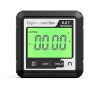 Garosa Buscador de ángulos Digital, Inclinómetro Transportador Electrónico con Base Magnética LCD para Medición Precisa de ángulos en Ingeniería de Carpintería, Material ABS, Modos de Medición