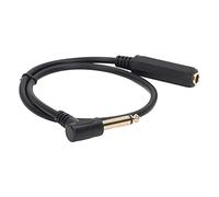 Garosa Cable de Audio para Micrófono de 0,5 M, Conector en ángulo Recto, Material Plástico, Estéreo, Macho a Hembra, para Guitarras, Instrumentos Musicales y Reproductores