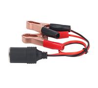 Garosa Cable de Pinza de Cocodrilo para Batería, Adaptador de Batería para Encendedor de Cigarrillos de Cobre Rojo, 36V, 10A, 18AWG, Enchufe Hembra de 28cm para Coche, Camión, Motocicleta, Conexión de