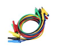 Garosa Cable de Sonda de Prueba con Conector Banana de Alto Voltaje P1018A, Paquete de 5 Cables Codificados por Colores con Botas de Plástico Aisladas para Pruebas Eléctricas, 2000 V 20 A para