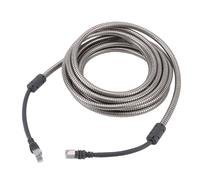Garosa Cable Satelital Rectangular Resistente Al Agua IP68, 16,4 Pies, Blindado de Acero Inoxidable para Enrutador Gen 3 y Mini Antena